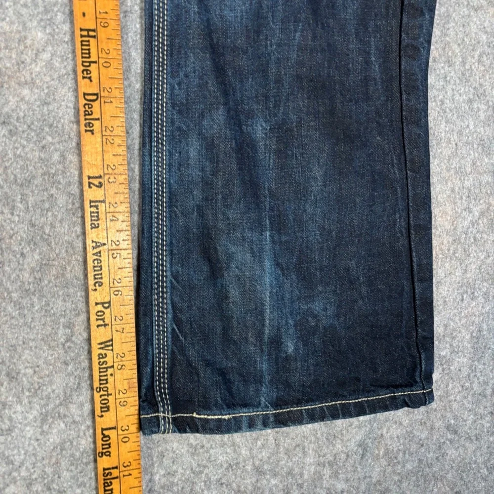 Levi's 527 Bootcut Jeans Marbled Mens 38x30 Blue Indigo Slim Fit Denim Pants